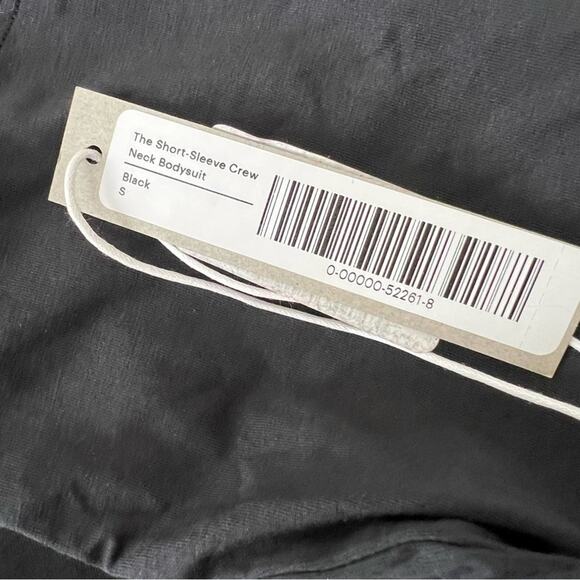 Everlane The Short Sleeve Crew Neck Bodysuit thong black - Picture 11 of 12